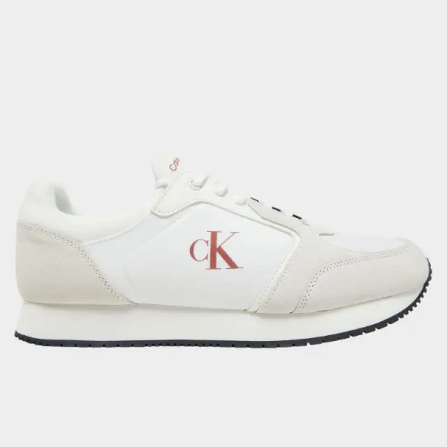 Calvin Klein - Ανδρικά Sneakers Retro Sock Runner Mg YM0YM01152-0LG Λευκό - 45