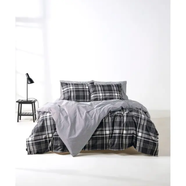 Σετ Σεντόνια Υπέρδιπλα 4 Τεμαχίων Kentia Festival 30 Black-Grey-White 240x270