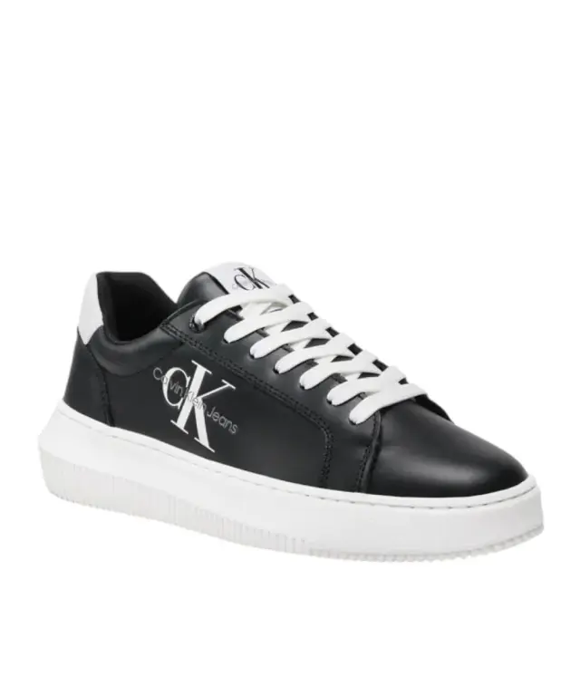 Calvin Klein - Γυναικεία Δερμάτινα Sneakers Chunky Cupsole Mono Wn YW0YW00823-0GJ Μαύρο - 40 3