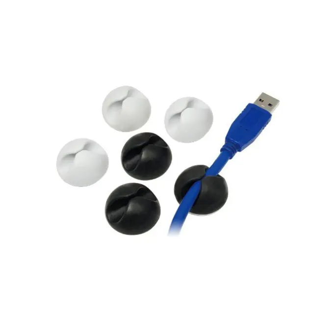LogiLink Clips Οργάνωσης Καλωδίων 6pcs Black / White (KAB0009)