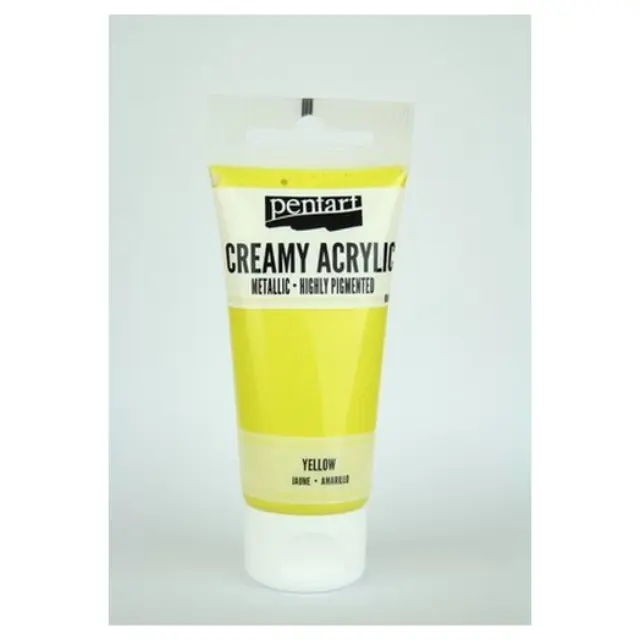 Χρώμα ακρυλικό Creamy 60ml Pentart - Metallic Yellow
