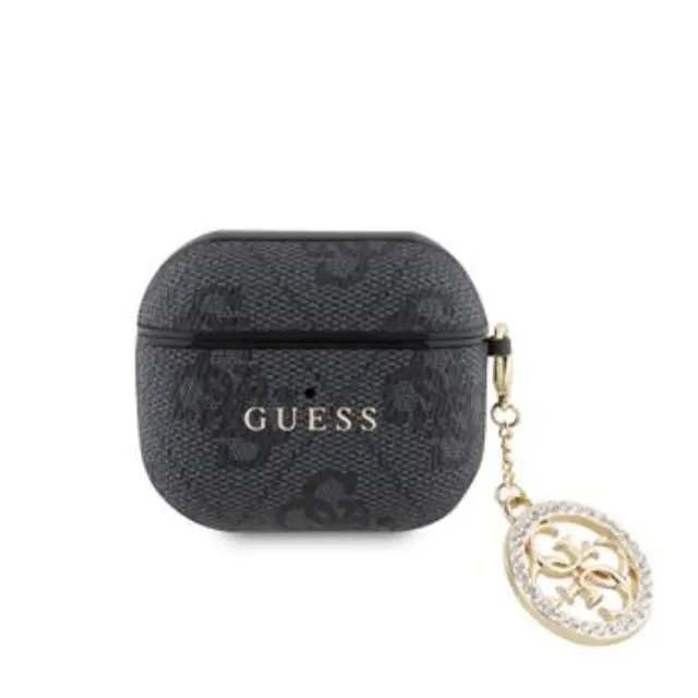 Guess 4G Script PC/PU Charm Case for AirPods 3 Black