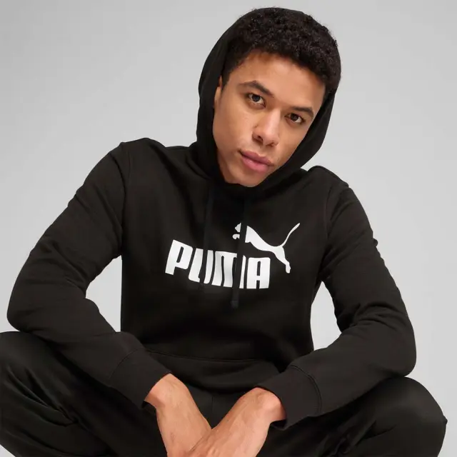 Puma Men's Essentials No1 Logo Fleece Hoodie Μαύρο 682570-01 (Puma) 2