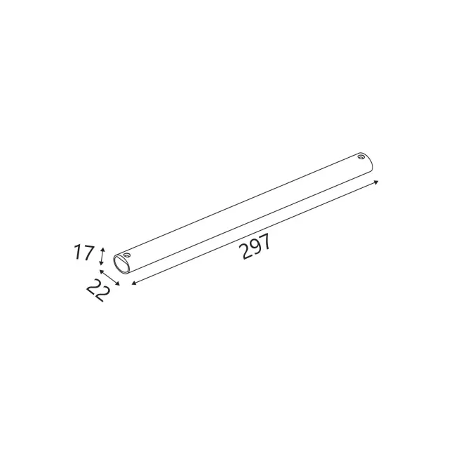 ΒΡΑΧΙOΝΑΣ MATRIX ΑΜΜΩΔΕΣ ΜΑΥΡΟ ΑΛΟΥΜΙΝΙΟΥ 22x17x297mm IP20 / LM8001297A 2