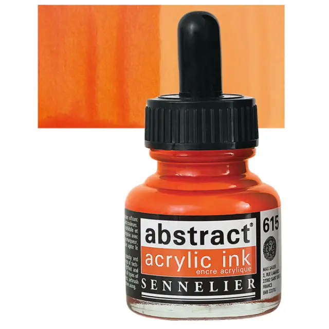 Sennelier Abstract Ακρυλικό Μελάνι 615 Cadmium Red Orange Hue - 30ml