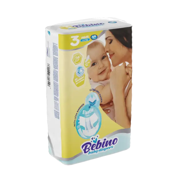 Bebino παιδικες πανες midi no3 4-9 kg 38 τμχ