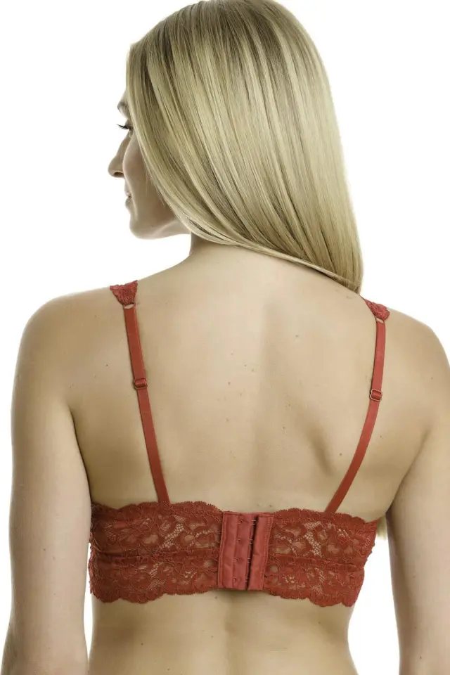 Κόκκινο σουτιέν bralette δαντέλα 3