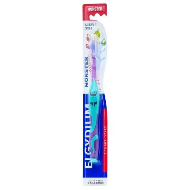 Elgydium Kids Monster Toothbrush Soft Παιδική Οδοντόβουρτσα 2-6 Eτών, 1 τεμ 2