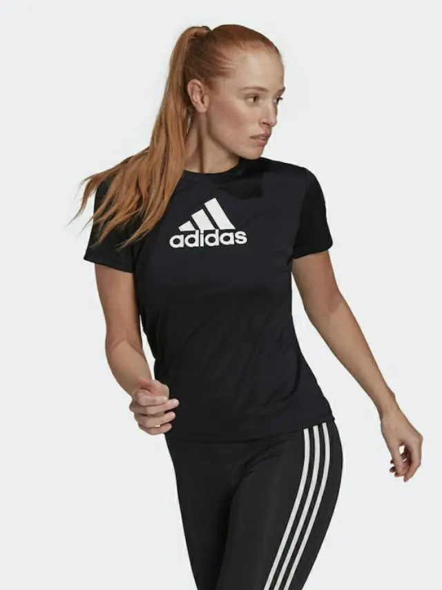 Adidas Designed 2 Move Γυναικείο Αθλητικό T-shirt Fast Drying Μαύρο GL3820 - M