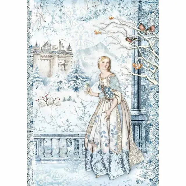 Stamperia Ριζόχαρτο για Decoupage - Fairy In The Snow - A4