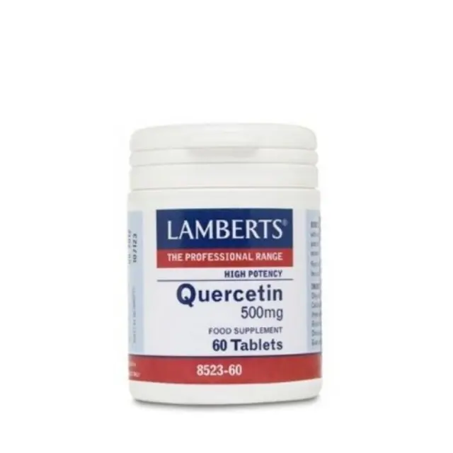 LAMBERTS Quercetin 500mg Κερσετίνη (Φλαβονοειδές με ισχυρή Αντιοξειδωτική Δράση) 60 Ταμπλέτες