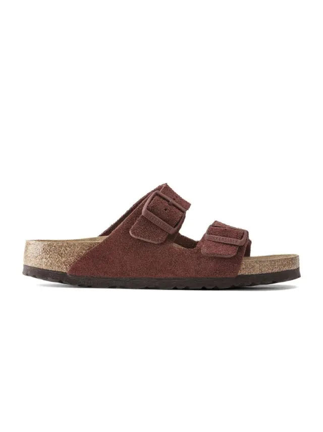 Birkenstock Πέδιλα Unisex δέρμα suede Καφέ BIR/ARIZONA SOFT 1021398 CHOCOLA 3