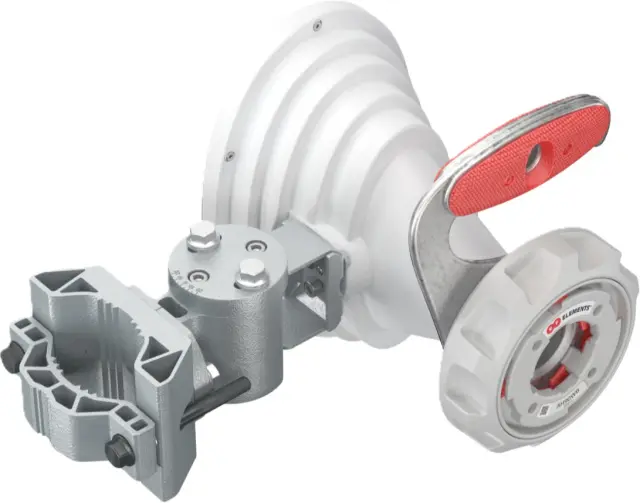 RF elements Asymmetrical Horn Antenna with TwistPort, 5GHz, 17dBi, 45°