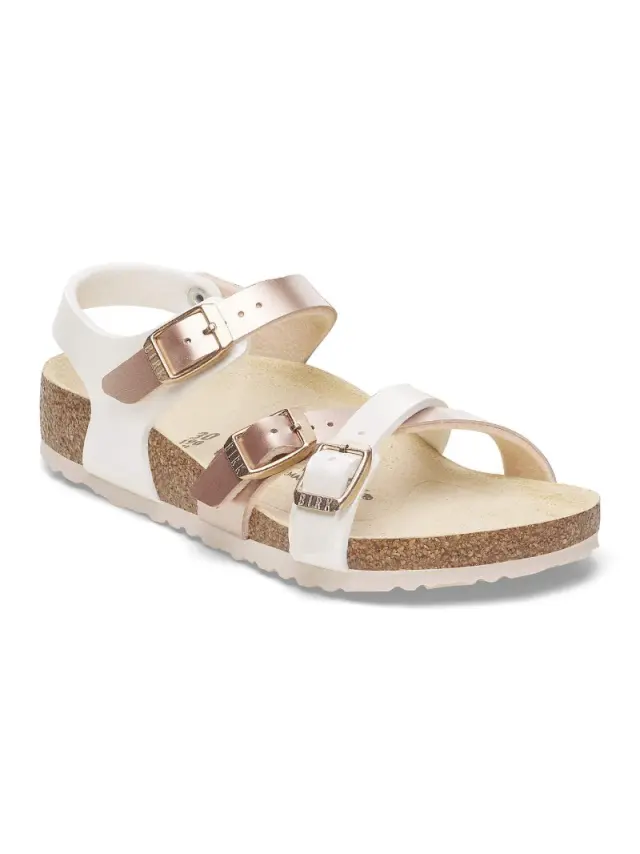 Birkenstock Πέδιλα Παιδικό δέρμα Άσπρο BIR/KUMBA KIDS 1029444 P/COPPE - 27 2