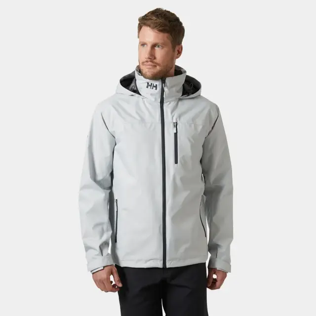 Helly Hansen Crew Hooded Sailing Jacket 2.0 Grey Fog Μπουφάν Ανδρικό Καλοκαιρινό - L 3