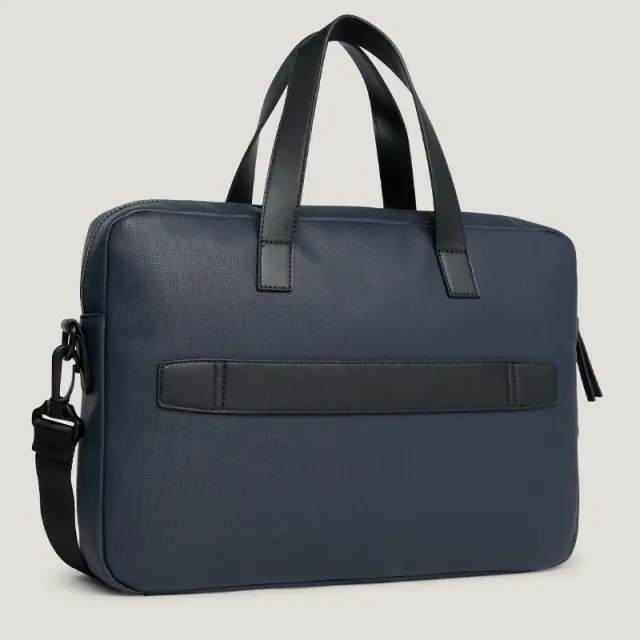 Tommy Hilfiger - Ανδρική Τσάντα Χαρτοφύλακας Pique Slim AM0AM11784-DW6 Μπλε Σκούρο 3