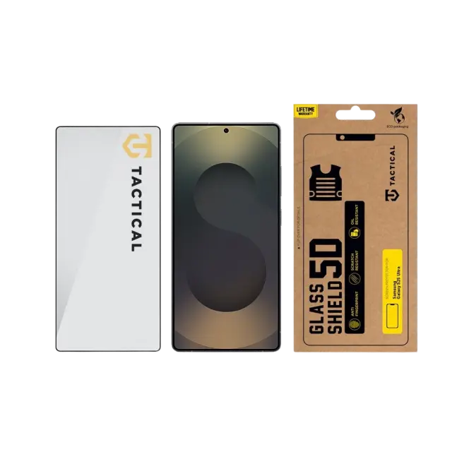 Tactical Glass Shield 5D for Samsung Galaxy S25 Ultra Black 3