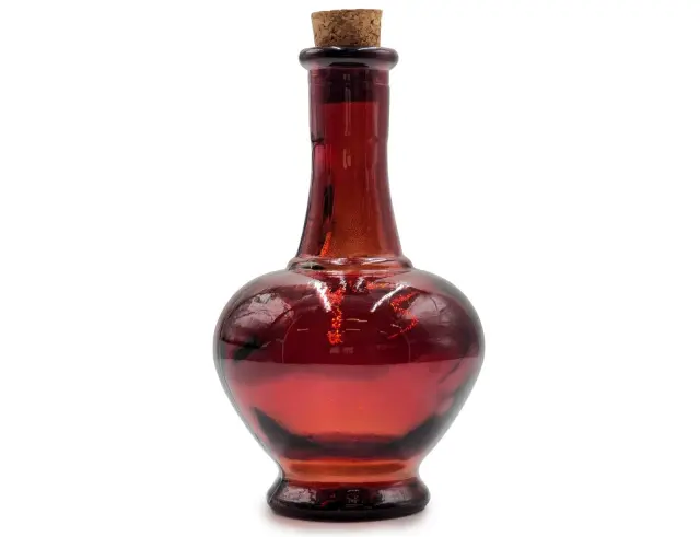 Διακοσμητικό Μπουκάλι με πώμα Glass Drops Navarra (5622DB738) Aπό 100% ανακυκλωμένο γυαλί, Xωρητικότητας 250ml, Διαστάσεων Ø 9 x Υ 15 cm, Terracotta 5622DB738 2