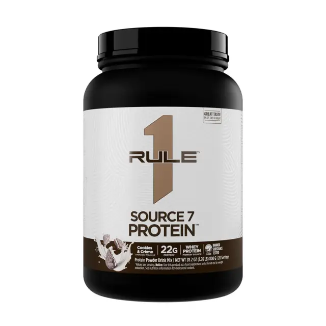 Rule1 Source 7 Protein Cookies & Cream, 20 Servings