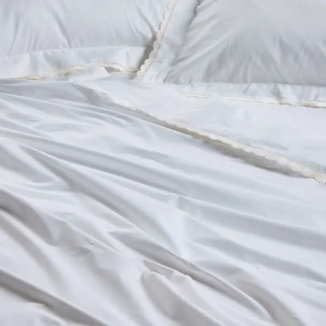 Σετ Σεντόνια 260x280 King Size Prestige Das Home 1708 White Χωρίς Λάστιχο100% Βαμβακoσατέν 2