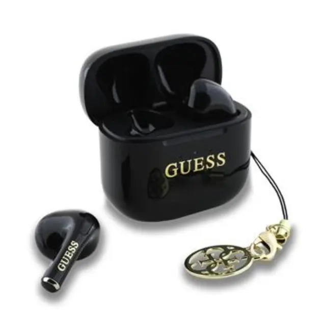 Guess Classic Logo Charm TWS Wireless Earphones Black