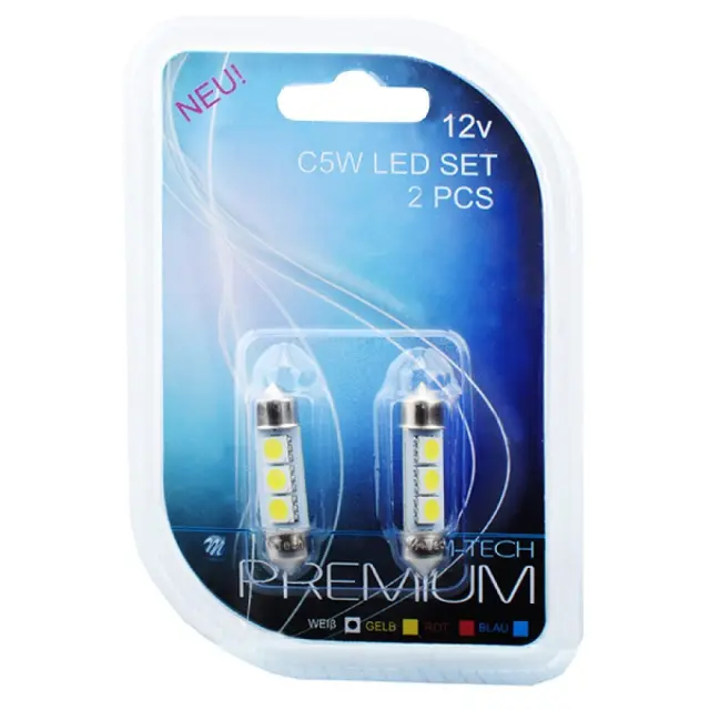 M-Tech C5W Can Bus Festoon Premium 3 SMD 5050 White 12V 2τμχ LB310W 3