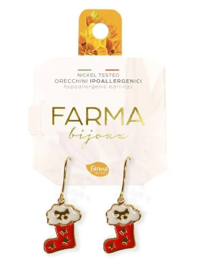 Farma Bijoux Υποαλλεργικά Παιδικά Σκουλαρίκια Κρεμαστά με Πέτρες