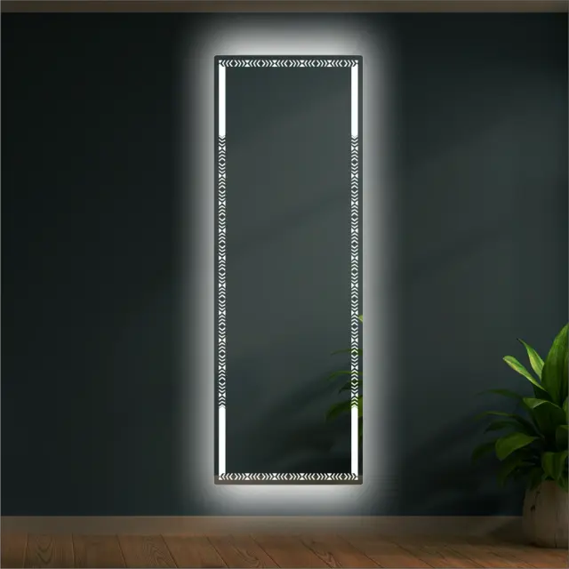 Stewehome Καθρέπτης LED Πολυτελείας με Κρυφό Φωτισμό & Μοντέρνο Design 43x125x125 cm 3