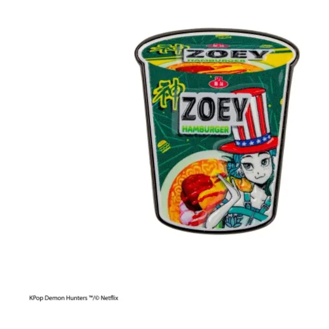 Κονκάρδα Pin Zoey Hamburger Noodles Kpop Demon Hunters