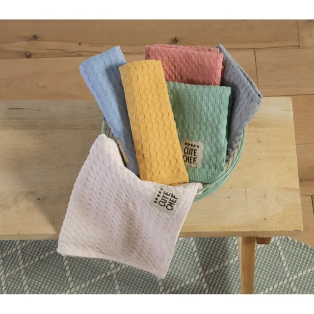Ποτηρόπανο Πικέ 45x68 Nef-Nef Homeware Cute Chef Mint 2