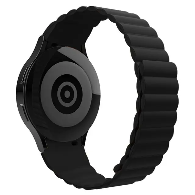 Μαγνητικό Λουράκι Σιλικόνης Για Samsung Galaxy Watch 4 (Fits all 20mm) - Μαύρο OEM
