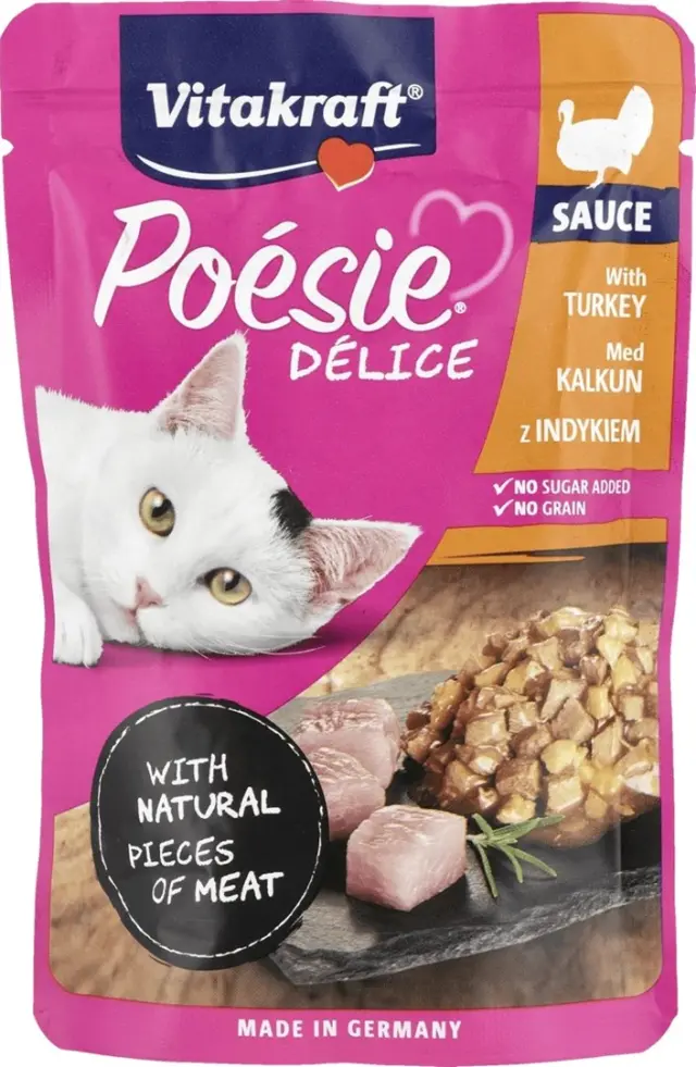 Vitakraft Poesie Delice Sauce Turkey Φακελάκι 85gr Μονόχρωμο
