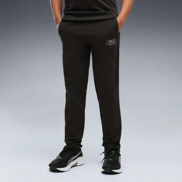 Puma Boy's Active Sports Sweatpants Μαύρο 529268-01 (Puma)