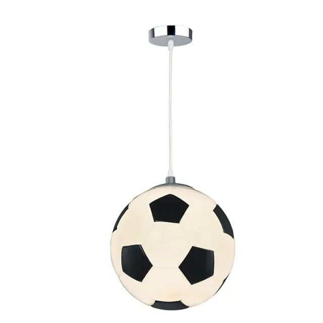 AcaLights GOAL-ΦΩΤΙΣΤΙΚΟ ΚΡΕΜΑΣΤΟ ΠΑΙΔΙΚΟ ΜΑΥΡΟ&ampΛΕΥΚΟ ΓΥΑΛΙΝΟ ΣΥΜΒΑΤΙΚΟ 1ΧE27 IP20 25X25X125CM