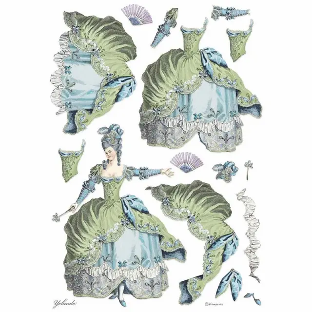 Ριζόχαρτο Stamperia 29,7x42cm A3, Lady Green