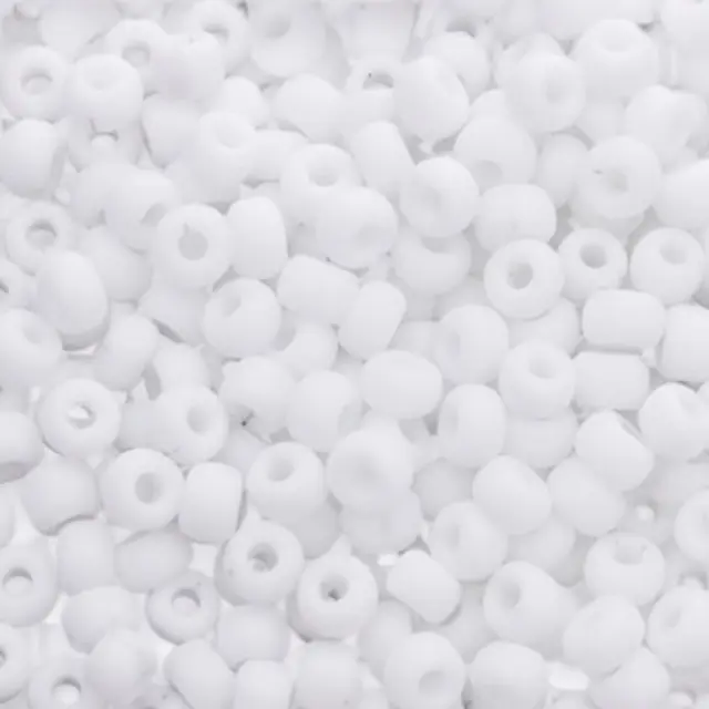 Χάντρα Miyuki Round Rocailles 8/0 - 402F - Opaque White Matte ~25gr