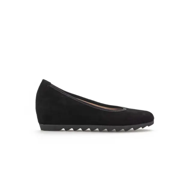 Gabor Μπαλαρίνες Γυναικείο δέρμα Nubuck Μαύρο GAB/05320 17-SCHWARZ