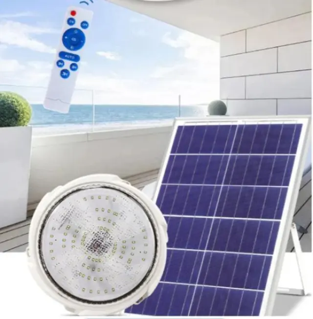 Aerbes Ηλιακό Φωτιστικό Επιτοίχιας Τοποθέτησης IP54 με Τηλεχειριστήριο και Ρυθμιζόμενο Λευκό Φως σε Λευκό Χρώμα AB-TA231 2