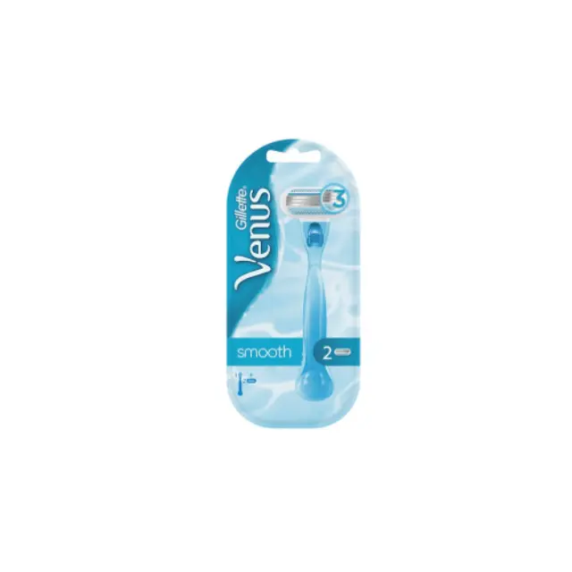 Gillette Venus Smooth Γυναικεία Ξυριστική Μηχανή, 1 μηχανή & 2 Ανταλλακτικές Κεφαλές