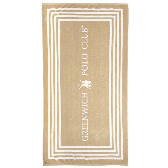 Πετσέτα Θαλάσσης 90x170 400gsm Essential Greenwich Polo Club 4053 Taupe 100% βαμβακερό