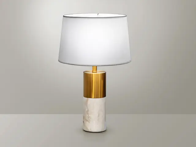 LUCIAN TABLE LAMP 1L WHITE MARBLE φωτιστικό επιτραπέζιο Άσπρο