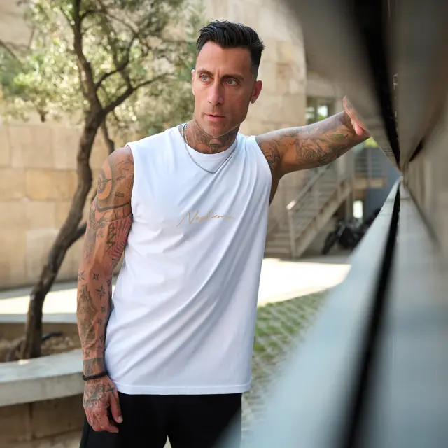 Αμάνικο Noshame® Λευκό με τύπωμα - 182502 - XXL