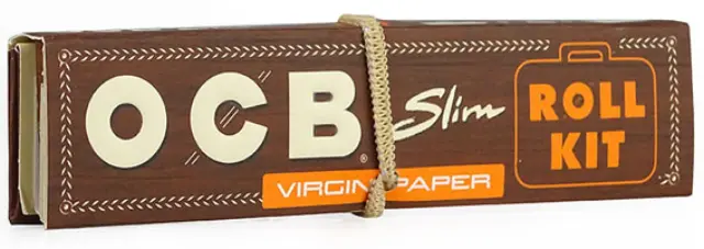 OCB Unbleached Χαρτάκια Roll Kit - Ακατέργαστο - King Size Slim με Τζιβάνες και Δισκάκι 32φ. 3