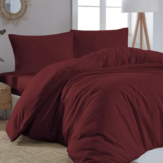 Παπλωματοθήκη 170x250 Μονή Beauty Home Art 1999 100% βαμβακερό- Μπορντώ