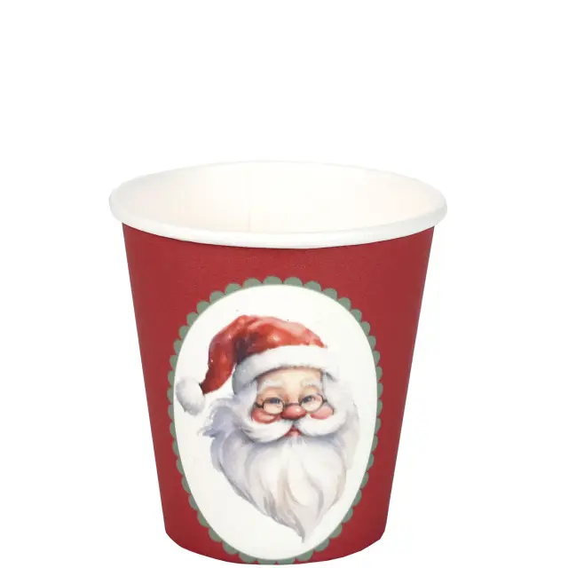 Ποτήρια Καφέ Άγιος Βασίλης - Santa Claus Ø 5.9 X 6.5 εκ - 9 cl /10 τμχ