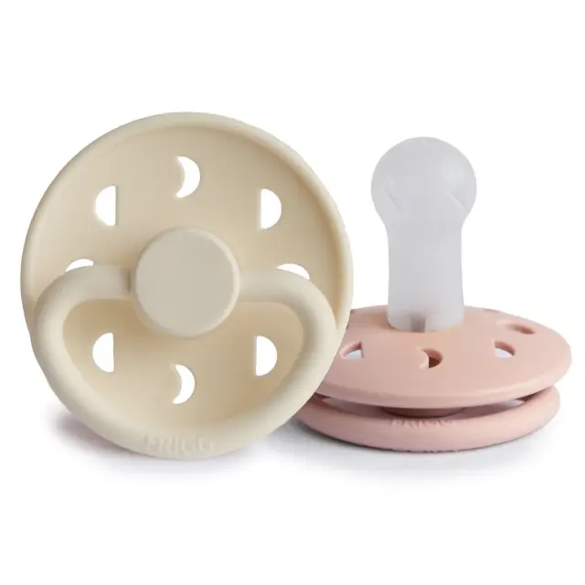 Σετ 2 Πιπίλες Σιλικόνης FRIGG Moon Phase Blush/Cream 6-18 Μηνών Baby Oliver