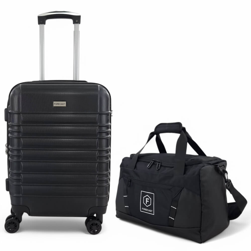 **Super Combo** Σκληρή Βαλίτσα Καμπίνας 55x40x20 με Επέκταση & Τσάντα Καθίσματος 40x30x20 Forecast DQ2207C-SET2. - Μπορντό