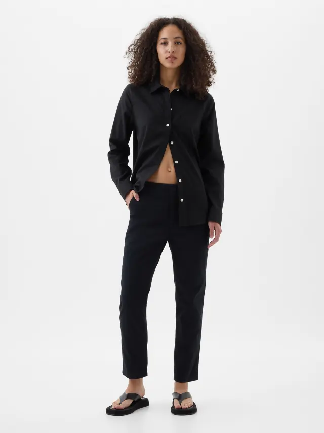 Μαύρο Mid-Rise Downtown Khaki Παντελόνι true black - 0