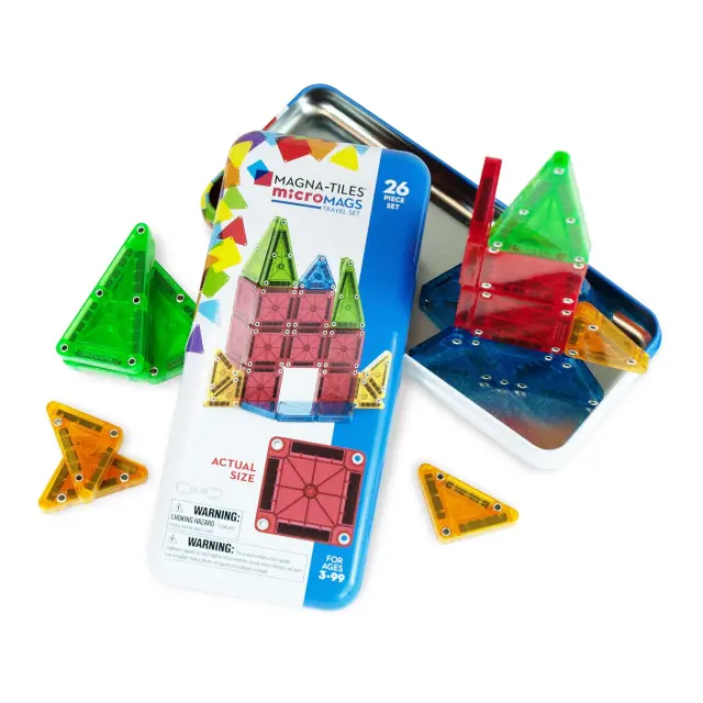MAGNA-TILES Μαγνητικό Παιχνίδι 26 κομματιών microMAGS Travel Set / 244026 (Magna-Tiles)