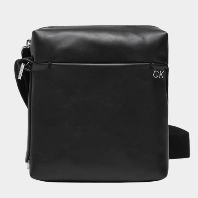Calvin Klein - Δερμάτινη Ανδρική Τσάντα Ώμου / Χιαστί K50K509567-BAX σε Μαύρο χρώμα